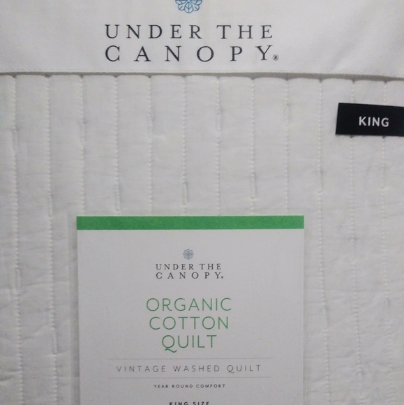 New Under The Canopy Organic cotton king size Essential Quilt white IRREGULAR - Picture 2 of 6